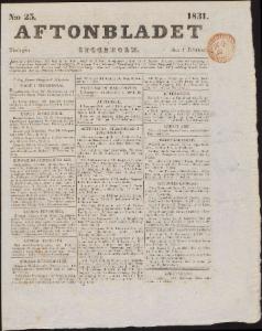 Aftonbladet Februari 1831