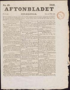 Aftonbladet 1831-02-25