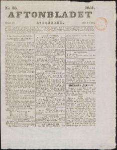 Aftonbladet Onsdagen den 9 Mars 1831