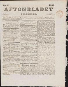 Aftonbladet Måndagen den 14 Mars 1831