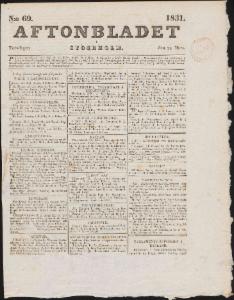 Aftonbladet Torsdagen den 24 Mars 1831