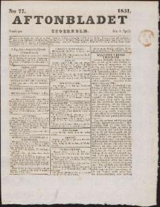 Aftonbladet 1831-04-06