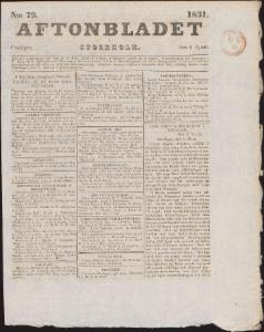 Aftonbladet Fredagen den 8 April 1831