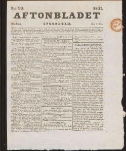 Aftonbladet Maj 1831