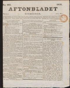 Aftonbladet Måndagen den 9 Maj 1831
