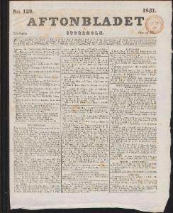 Aftonbladet Lördagen den 28 Maj 1831
