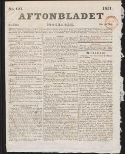 Aftonbladet Måndagen den 30 Maj 1831