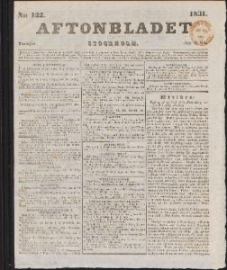 Aftonbladet Tisdagen den 31 Maj 1831