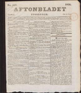 Aftonbladet 1831-06-30