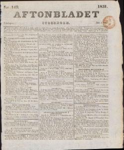 Aftonbladet Lördagen den 2 Juli 1831