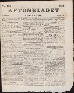 Aftonbladet Måndagen den 4 Juli 1831