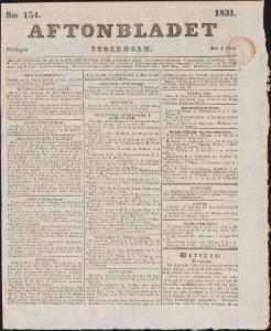 Aftonbladet Fredagen den 8 Juli 1831