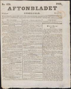 Aftonbladet Måndagen den 11 Juli 1831