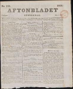 Aftonbladet Onsdagen den 13 Juli 1831