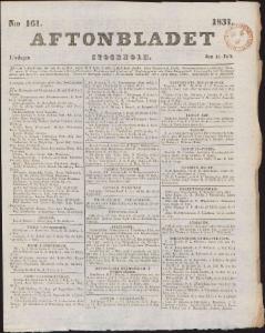 Aftonbladet Lördagen den 16 Juli 1831