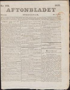 Aftonbladet Måndagen den 18 Juli 1831