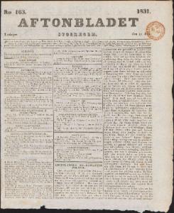 Aftonbladet Tisdagen den 19 Juli 1831