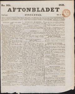 Aftonbladet Onsdagen den 20 Juli 1831