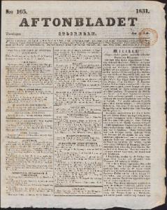 Aftonbladet Torsdagen den 21 Juli 1831