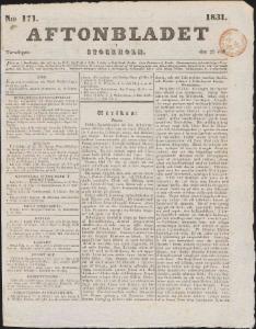 Aftonbladet Torsdagen den 28 Juli 1831