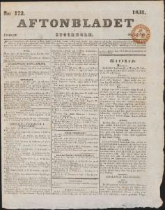 Aftonbladet Fredagen den 29 Juli 1831