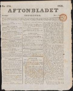 Aftonbladet Augusti 1831