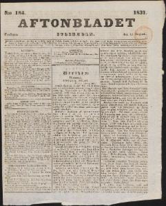 Sida 1 Aftonbladet 1831-08-12