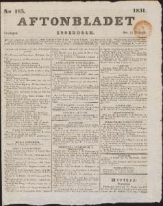 Aftonbladet 1831-08-13