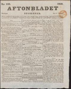 Sida 1 Aftonbladet 1831-08-15