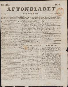 Aftonbladet September 1831