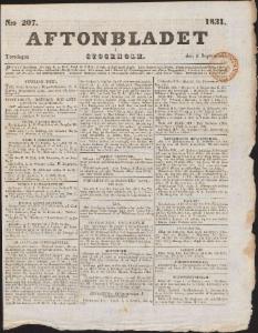 Aftonbladet Torsdagen den 8 September 1831