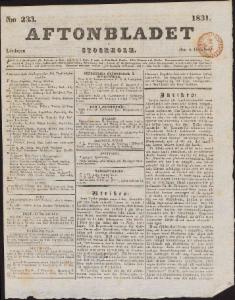 Aftonbladet 1831-10-08