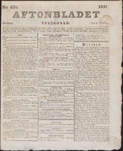 Sida 1 Aftonbladet 1831-10-10
