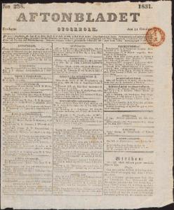 Aftonbladet Fredagen den 14 Oktober 1831