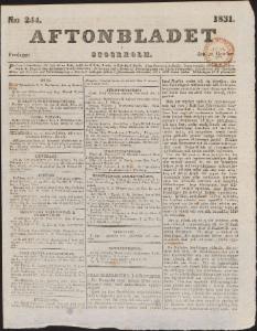 Sida 1 Aftonbladet 1831-10-21