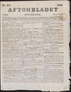 Aftonbladet Tisdagen den 25 Oktober 1831