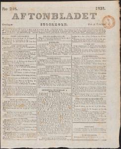 Sida 1 Aftonbladet 1831-10-26