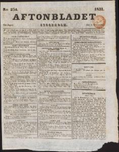 Aftonbladet Onsdagen den 2 November 1831