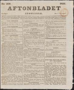 Aftonbladet Onsdagen den 9 November 1831