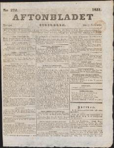 Aftonbladet Tisdagen den 22 November 1831
