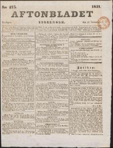 Aftonbladet 1831-11-25