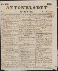 Aftonbladet Lördagen den 26 November 1831