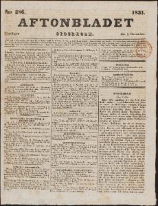 Aftonbladet 1831-12-08
