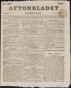 Aftonbladet 1831-12-22