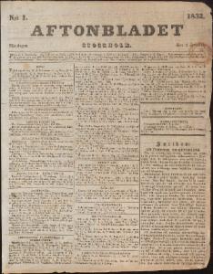 Aftonbladet Januari 1832