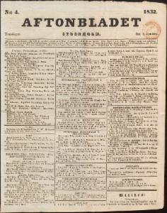 Aftonbladet Torsdagen den 5 Januari 1832