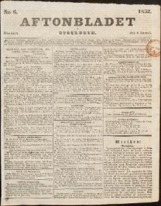 Aftonbladet Måndagen den 9 Januari 1832