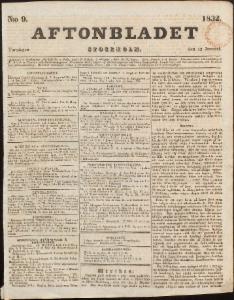 Aftonbladet Torsdagen den 12 Januari 1832