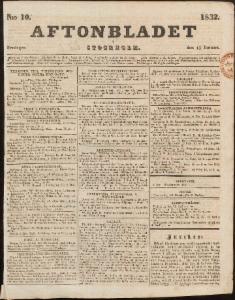 Aftonbladet Fredagen den 13 Januari 1832
