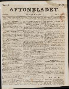 Aftonbladet Onsdagen den 25 Januari 1832